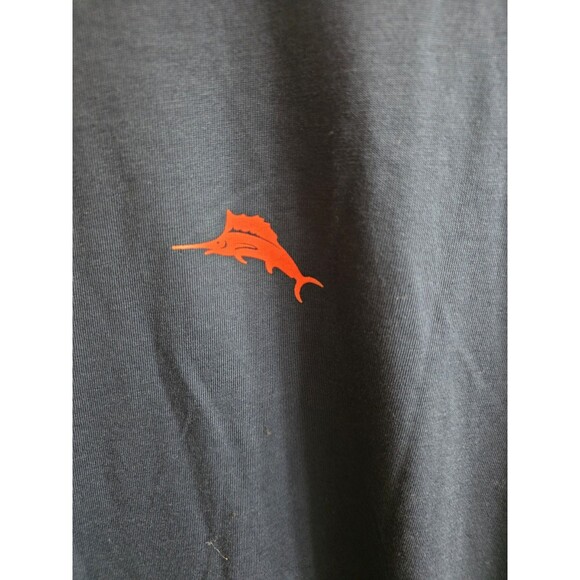 Tommy Bahama Men's Navy Heather Bench Warmer Graphic Crew-Neck Pocket T-Shirt - Picture 3 of 7